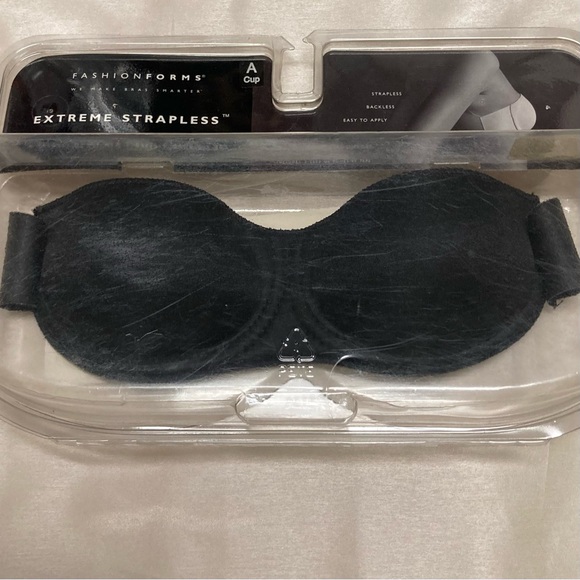 NWT Fashionforms Extreme Strapless Bra. 
Black. Size A cup. - Picture 3 of 6